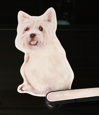 West Highland Terrier A real dog rear window wagging wiper tail sticker